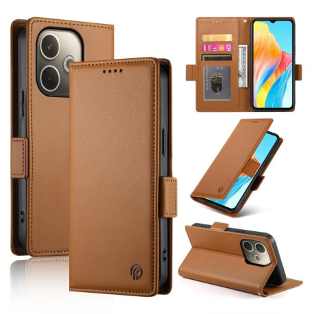 Чохол-книжка Side Buckle Magnetic Frosted Leather для OPPO A5 PRO 5G - коричневий