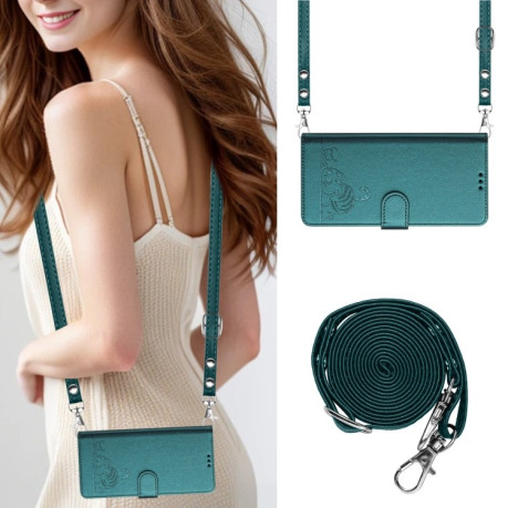 Чехол-книжка Cat Embossing Pattern на Infinix Smart 8 - Green