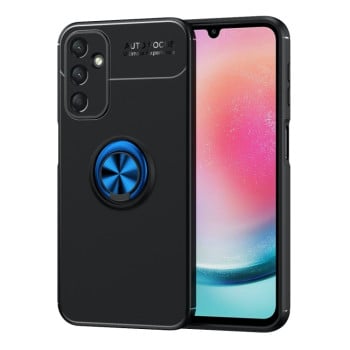 Ударозащитный чехол Metal Ring Holder для Samsung Galaxy A24 4G - черно-синий