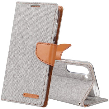 Чехол-книжка GOOSPERY CANVAS DIARY для Samsung Galaxy S23 5G - серый