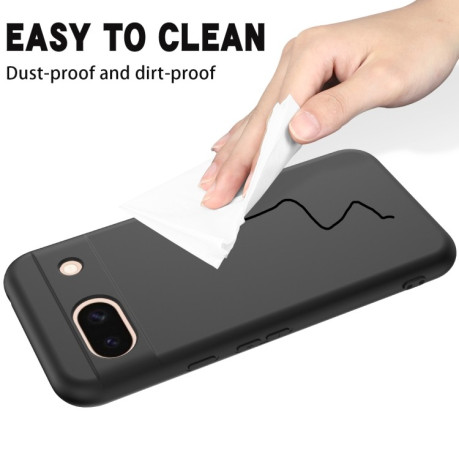 Силиконовый чехол Solid Color Liquid Silicone на Google Pixel 8a - черный