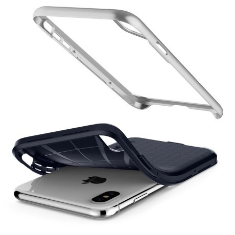 Оригінальний чохол Spigen Neo Hybrid для iPhone XS Max Satin Silver