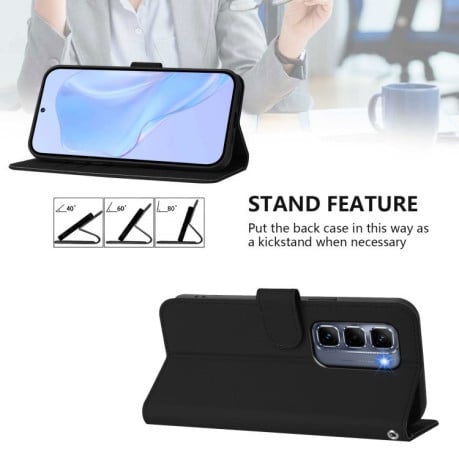 Чехол-книжка Skin Feel Solid Color Leather для Infinix Hot 50 Pro+ - чорний