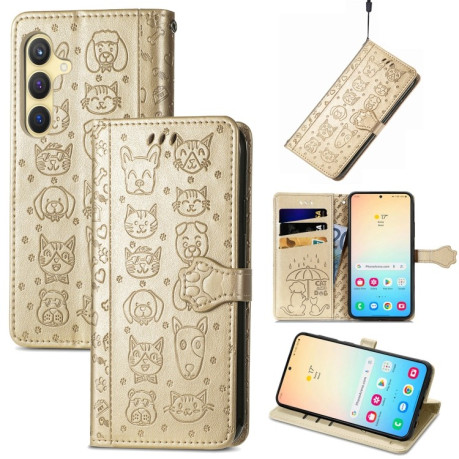 Чохол-книжка Cat and Dog для Samsung Galaxy S25 Ultra 5G - золотий