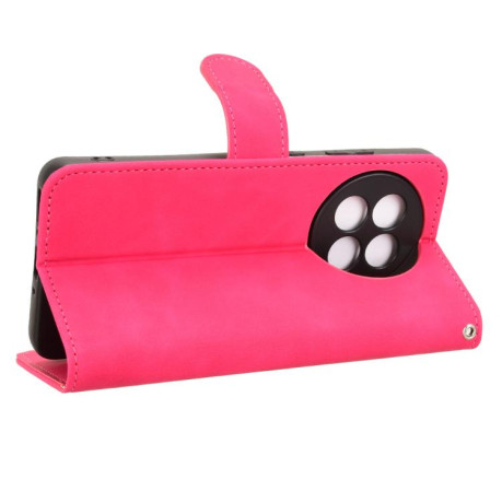 Чохол-книжка Skin Feel Magnetic Flip Leather для OnePlus 13R/Ace 5/Ace 5 Pro - пурпурно-червоний
