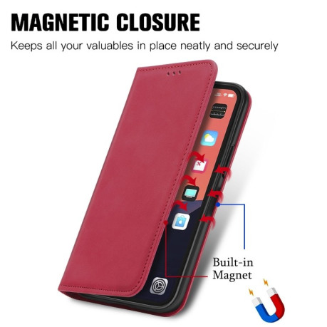 Чохол-книжка Retro Skin Feel Business Magnetic iPhone 14/13 - червоний
