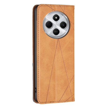 Чохол-книжка Rhombus Texture для Xiaomi Redmi 14C 4G/Poco C75/Redmi A4 5G - жовтий