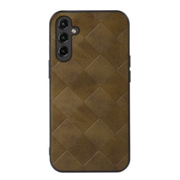 Противоударный чехол Weave Plaid для Samsung Galaxy A14 5G - зеленый