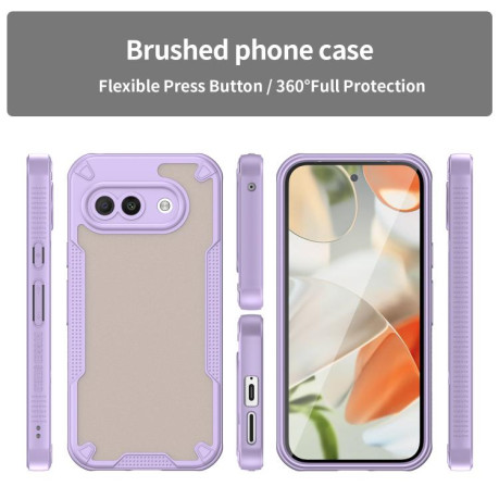 Противоударный чехол Armor Glaze PC Hybrid для Google Pixel 9a - фиолетовый