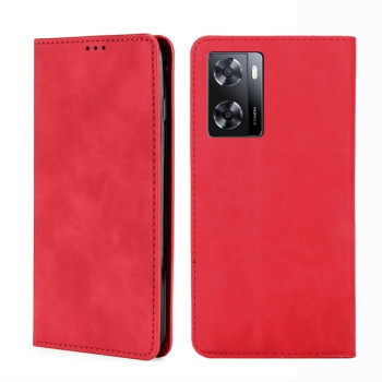 Чехол-книжка Retro Skin Feel Business Magnetic на  OnePlus Nord N20 SE/OPPO A57s  - красный