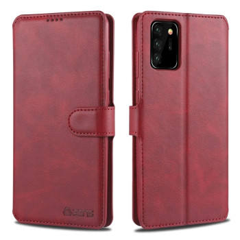 Чехол-книжка AZNS Calf Texture на Samsung Galaxy Note 20 Ultra - винно-красный