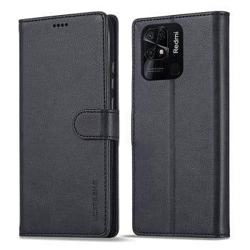 Чохол книжка LC.IMEEKE Calf Texture на Xiaomi Poco C40/Redmi 10c - чорний