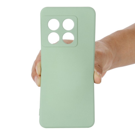 Силиконовый чехол Solid Color Liquid Silicone на OnePlus 10 Pro - зеленый