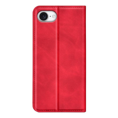 Чехол-книжка Retro Skin Feel Business Magnetic на iPhone 16e - красный