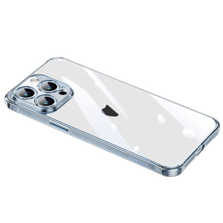 Чехол SULADA TPU Frame + Tempered Glass на iPhone 15 Pro Max - синий