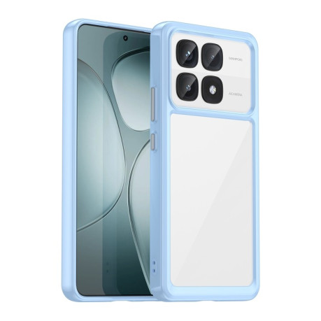 Противоударный чехол Colorful Acrylic Series для Xiaomi 14T Pro - синий