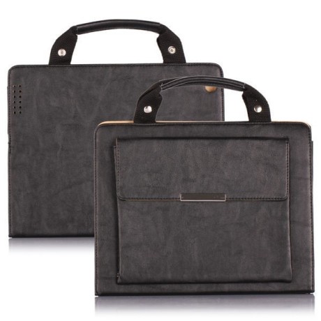 Кожаный Черный Чехол Сумка Handbag Style Stand для iPad 2, 3, 4