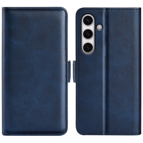 Чехол-книжка Dual-side Magnetic Buckle для Samsung Galaxy S24 FE 5G - синий