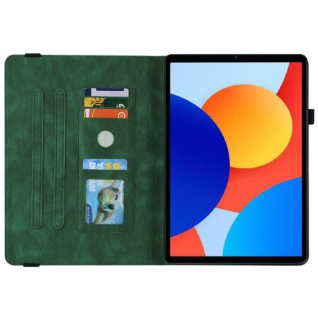 Чохол-книжка Butterfly Flower Embossed Leather на Xiaomi Redmi Pad SE 8.7 - зелений