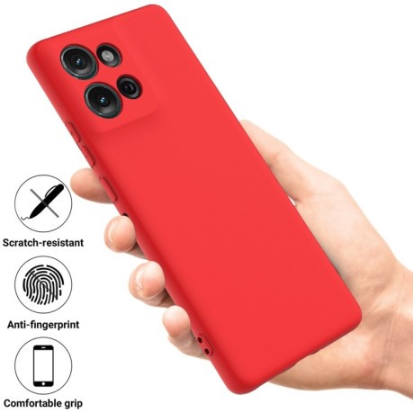 Силіконовий чохол Solid Color Liquid Silicone Motorola Moto G75 - червоний