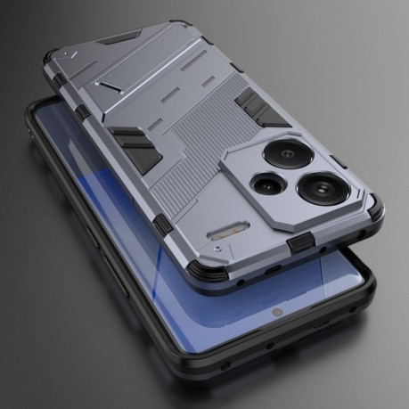 Противоударный чехол Punk Armor для Xiaomi Redmi Note 13 Pro 5G/Poco X6 5G - серый