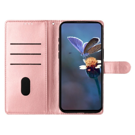 Чехол-книжка Cherry Blossom Butterfly Skin Feel Embossed на Motorola Edge 50 5G - золото