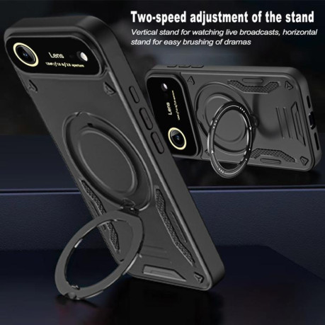 Противоударный чехол Large Window MagSafe Holder для iPhone Air - красный