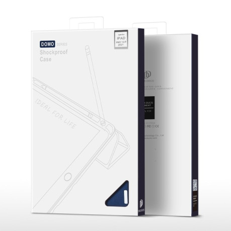 Протиударний чохол-книжка DUX DUCIS DOMO Series на iPad Pro 12.9(2021) - синій
