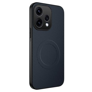 Магнитный чехол Wanlonfeng серии TQ с текстурой карбона на OPPO Reno15 5G Global — сапфировый