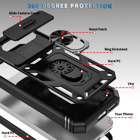 Протиударний чохол Sliding Camshield для Google Pixel 9a - чорний