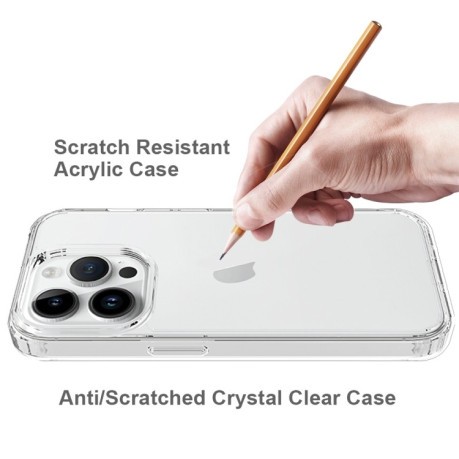 Акриловый противоударный чехол Scratchproof для iPhone 15 Pro - черный