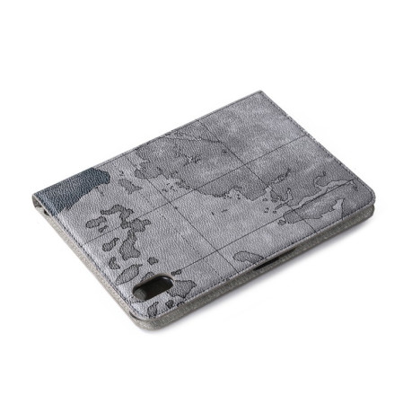 Чехол-книжка Map Pattern для iPad mini 6 - серый