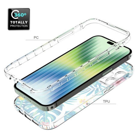 Чохол протиударний Transparent Painted для iPhone 14 Pro Max - Banana Leaf