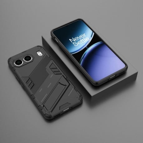 Противоударный чехол Punk Armor с подставкой на OnePlus Nord 4 5G Global - черный