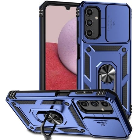 Противоударный чехол Camera Sliding для Samsung Galaxy A14 5G - синий