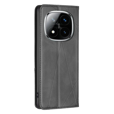 Чохол-книжка Rhombus Texture для Xiaomi Redmi Note 14 Pro 5G / Note 14 Pro+ 5G - чорний