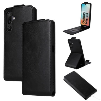 Флип-чехол Magnetic Vertical Flip Leather на Samsung Galaxy F16 / M16 — чёрный