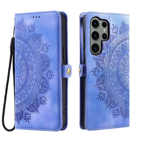 Чехол-книжка Totem Embossed Magnetic Leather для Samsung Galaxy S25 Ultra 5G - фиолетовый