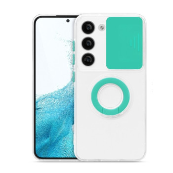Протиударний чохол Sliding Camera with Ring Holder для Samsung Galaxy S23+Plus 5G - світло-зелений