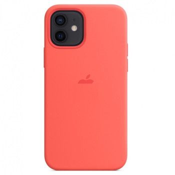 Силиконовый чехол Silicone Case Pink Citrus на iPhone 12 / iPhone 12 Pro (без MagSafe) - премиальное качество