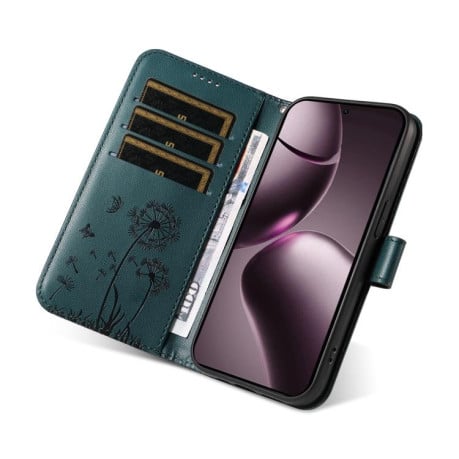 Чехол-книжка Dandelion Embossed Pattern Flip Leather на Xiaomi 15T 5G - синий