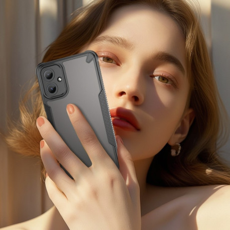 Противоударный чехол Armor Glaze PC Hybrid TPU для Samsung Galaxy A06 - черный