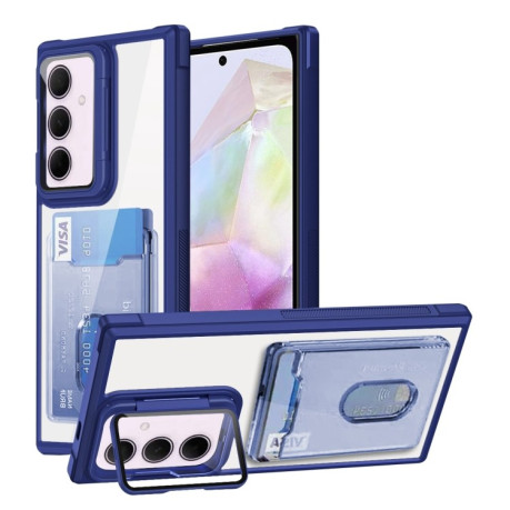 Протиударний чохол Card Bag Holder Acrylic Hybrid для Samsung Galaxy A35 - синій