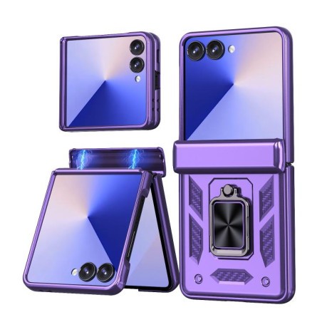 Чехол Sliding Window Hinge на Samsung Galaxy Flip 7 5G - фиолетовый