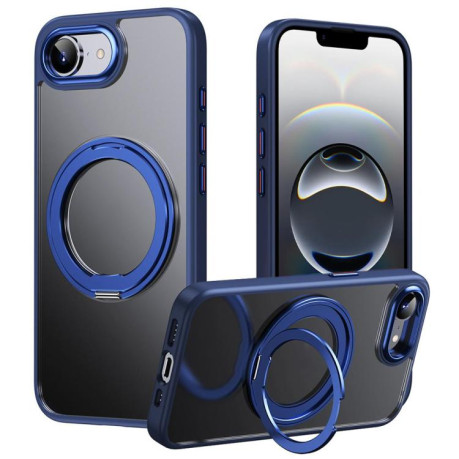 Ударозащитный чехол 360 Rotating MagSafe Magnetic Frosted на iPhone 16e - синий