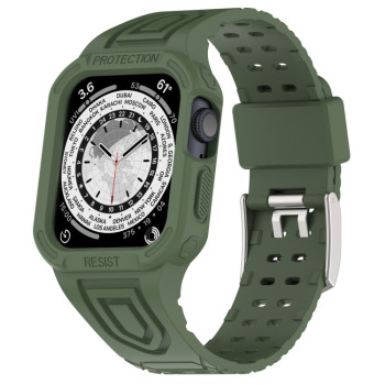 Ремінець Silicone Integrated для Apple Watch Series 8/7 45mm/44mm/42mm - зелений