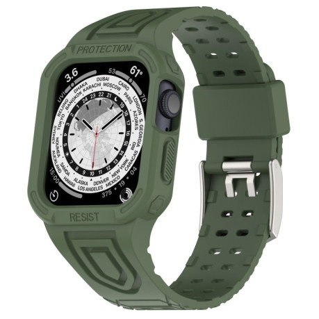 Ремешок Silicone Integrated для Apple Watch Series 8/7 45mm/44mm/42mm - зеленый