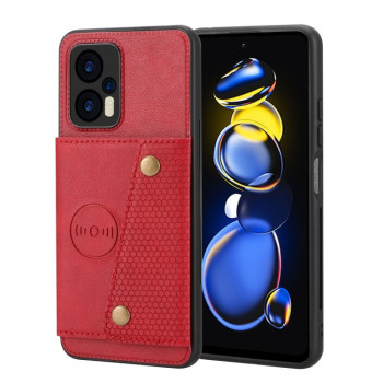 Протиударний чохол Double Buckle для  Xiaomi Redmi Note 12 Turbo/Poco F5 - червоний