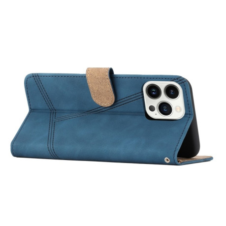 Чехол-книжка Stitching Skin Feel для iPhone 16 Pro Max - синий
