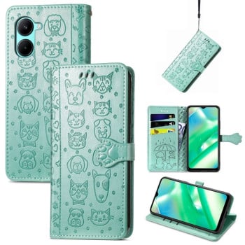 Чохол-книжка Cat and Dog для Realme C33 - зелений